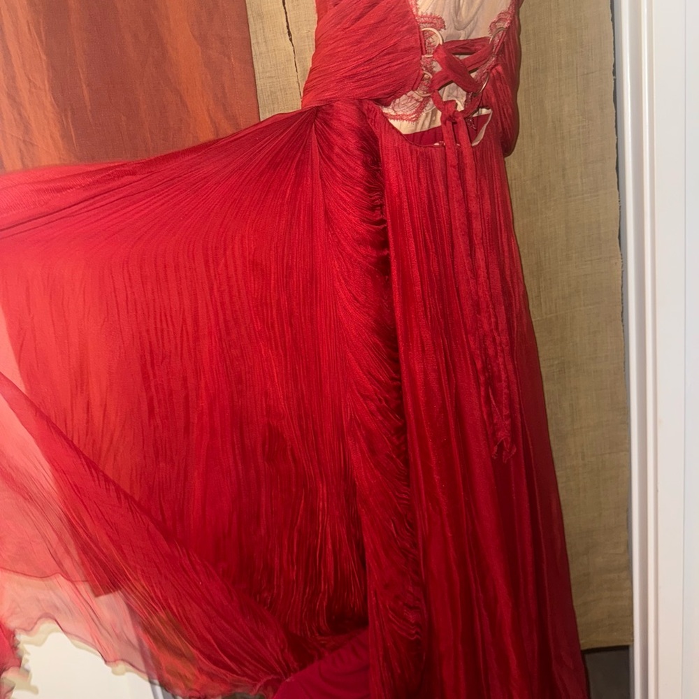 Maria Lucia Hohan 
Jolie Gown in Salsa size 4
Red Strapless Dress - Picture 4 of 16